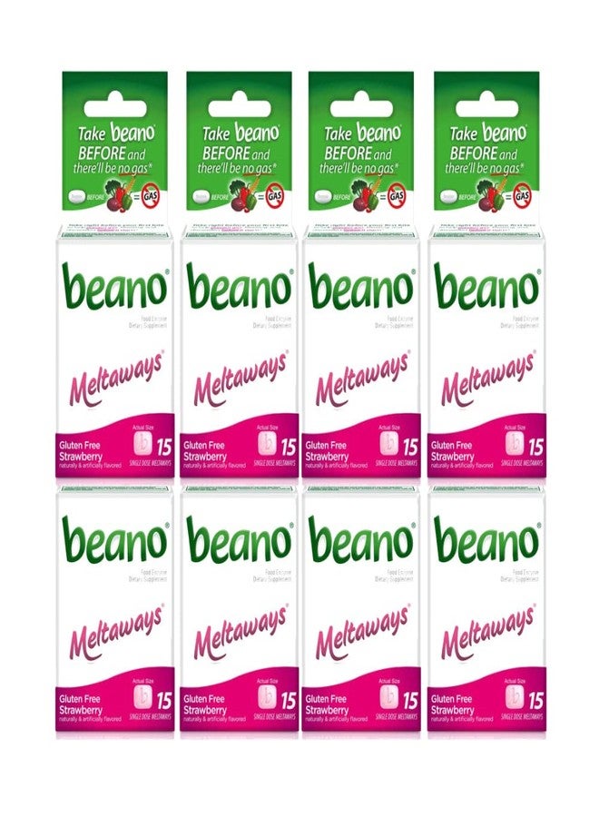 Beano Meltaways Strawberry 15 Single Dose Meltaways (Pack of 8) - Image 1